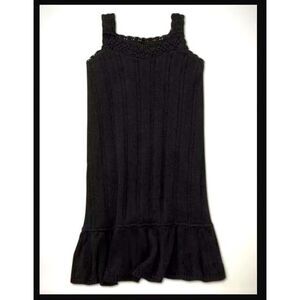 NEW Gap Kids girls dress XS 4 5 black crochet sweater tank maxi Havana Hamptons